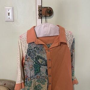 POL Peach Textured Fabric